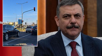 İçişleri Bakanı Mustafa Çiftçi kırmızı ışıkta bekledi! O anı vatandaş kaydetti