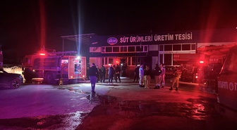 Kırklareli İnece'de süt ürünleri tesisindeki yangın söndürüldü, tesiste hasar oluştu.