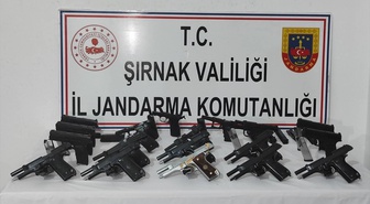 Şırnak'ın Silopi ve Cizre ilçelerinde 3 tırda 19 tabanca ve uyuşturucu ele geçirildi