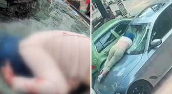 Ankara Çankaya'da otelin 6. katından düşen kadın aracın üstüne çakılıp ağır yaralandı