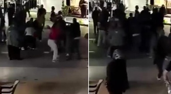 Anne ve kızını cadde ortasında acımasızca darbettiler
