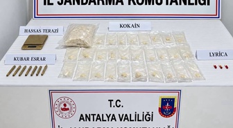 Antalya'da operasyonda 3 kilogram kokain ele geçirildi, 2 kişi tutuklandı