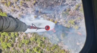 Bodrum Çocuk Mezarı'nda yangın 6 helikopter ve 2 uçakla kontrol altına alındı
