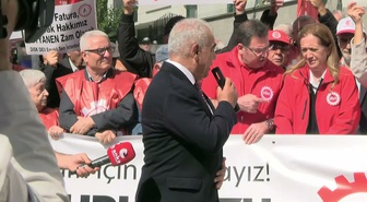 Devrimci Emekliler Sendikası İstanbul Vergi Dairesi önünde aylık artışı istedi