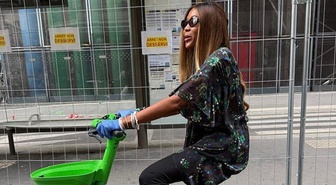 Naomi Campbell'ın temizlik takıntısı bisiklette de kendini gösterdi