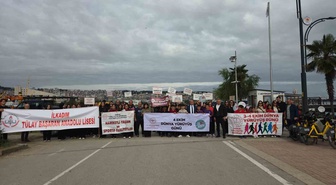 Samsun'da Dünya Yürüyüş Günü etkinliğinde öğrenciler sağlıklı yaşam için yürüdü