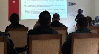Bayburt Denetimli Serbestlik'in ilk yardım seminerinde konum SMS'i anlatıldı