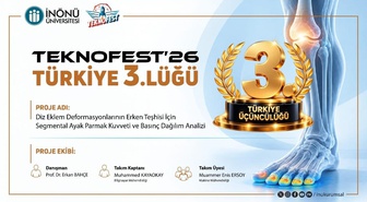 İnönü Üniversitesi öğrencileri TÜBİTAK yarışmasında Türkiye üçüncüsü oldu