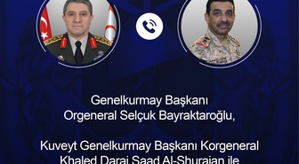 TSK, Bayraktaroğlu'nun Kuveytli mevkidaşıyla telefon görüşmesini duyurdu
