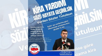 BASK, yüzde 31,49 kira artışına tepki gösterdi, kira yardımı istedi