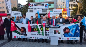 Gaziosmanpaşa'da STK ve siyasi partiler Gazze, Doğu Türkistan için yürüdü