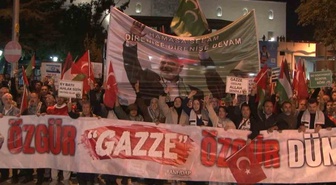 Gazze saldırılarının 3. yılında Ankara'da Filistin için yürüyüş yapıldı