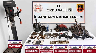 Ordu'da jandarma operasyonunda silah imalathanesi bulundu, 2 şüpheli tutuklandı