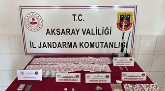 Aksaray'da operasyonda 123 sentetik hap ele geçirildi, 2 zanlı tutuklandı