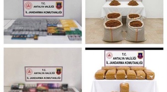 Antalya'da kaçak tütün operasyonlarında 235 kilogram kıyılmış tütün ele geçirildi