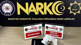 Bilecik Bozüyük'te üzerinde bonzai ve metamfetamin çıkan 1 şüpheli yakalandı