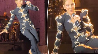 Céline Dion sahnede düştü, hiçbir şey olmamış gibi konsere devam etti