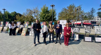 Düzce Güzel Sanatlar Lisesi öğrencilerinin 113 eseri Millet Bahçesi'nde sergilendi