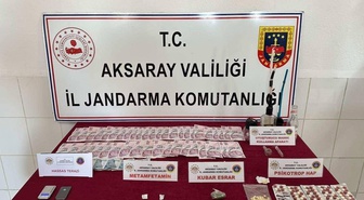 Konya'dan gelen araçla Aksaray'a uyuşturucu getiren 2 şüpheli tutuklandı