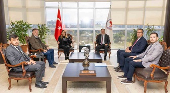 OMÜ Rektörü Aydın, Bafra Kaymakamı Altınpınar ile iş birliğini görüştü