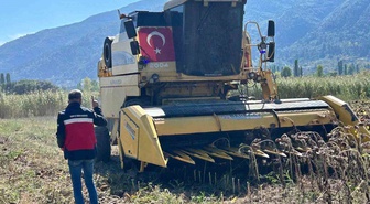 Simav'da TAKE ile yüzde 75 hibeli ayçiçeği alanlarında hasat incelemesi yapıldı