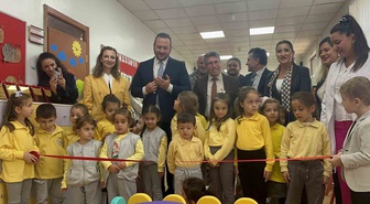 Tekirdağ Muratlı'da Yavuz Sultan Selim Anaokulu'nun yeni kütüphanesi açıldı