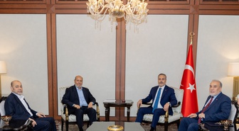 Bakan Fidan, Hamas Siyasi Büro Şefi Hayye ve beraberindeki Hamas heyetini kabul etti