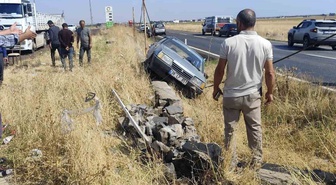 Diyarbakır'ın Çınar ilçesinde iki aracın çarpıştığı kazada 1 kişi yaralandı