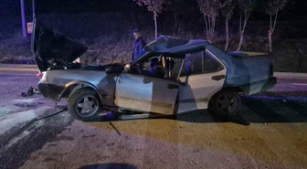 Düzce Yığılca'da traktörle çarpışan otomobilde 5 kişi yaralandı