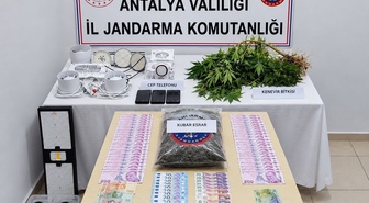 Manavgat'ta jandarma operasyonunda uyuşturucu yetiştiren şüpheli gözaltına alındı