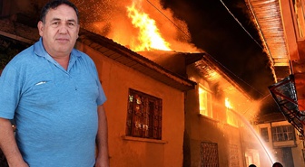 Alevlerden kurtuldu ama gördüklerine dayanamadı