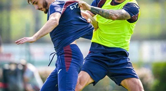 Trabzonspor, Samsunspor maçı hazırlığını tamamlayıp Samsun'a hareket etti
