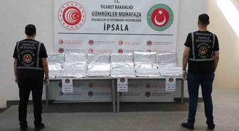 İpsala Gümrük Sahası'nda bir minibüste 65 kilo 112 gram uyuşturucu ele geçirildi