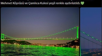 İstanbul İl Sağlık Müdürlüğü, iki simgeyi ruh sağlığı için yeşile büründürdü