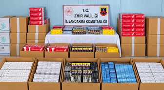 İzmir Torbalı'da 27 bin paket kaçak sigara ele geçirildi, 1 şüpheli tutuklandı