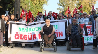 Malatya'da Aksa Tufanı'nın üçüncü yıldönümünde Büyük Filistin Yürüyüşü düzenlendi