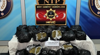 Siirt Baykan'da 51 kilo 800 gram esrarla yakalanan sürücü tutuklandı