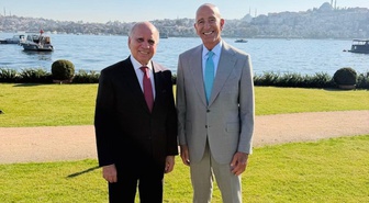 Tom Barrack, Irak Dışişleri Bakanı Fuad Hüseyin'i İstanbul Tersane'de ağırladı