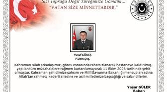 Görevi sırasında rahatsızlanan asker şehit oldu