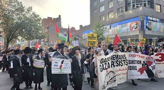 New York'ta binlerce kişi Gazze için ABD'nin İsrail'e desteğini kesmesini istedi