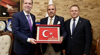 Yeniden Refah Genel Başkanı Fatih Erbakan, Reyhanlı TSO yönetimiyle görüştü