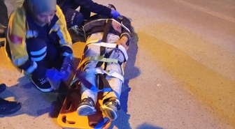 Adıyaman Gölbaşı'nda motosiklet devrildi, sürücü yaralanıp hastaneye kaldırıldı
