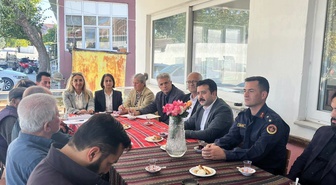 Edirne Enez'de kaymakam Vakıf köyünü ziyaret etti, belediye anız yasağını hatırlattı