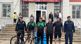Edirne Uzunköprü'de Gazze ve Doğu Türkistan için bisiklet turu düzenlendi