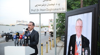 Erbil'de Türkiye Maarif Vakfı okullarının olduğu caddeye İhsan Doğramacı'nın adı verildi