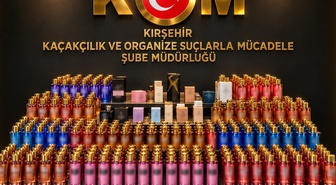 Kırşehir'de otomobil ve iş yerinde 649 gümrük kaçağı parfüm bulundu