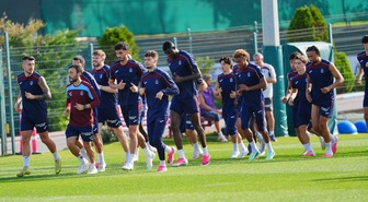 Trabzonspor, UEFA Konferans Ligi'nde KuPS deplasmanı için hazırlıklara devam etti