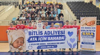 Bitlis'te SMA hastası Ata bebek için dayanışma etkinliği düzenlendi