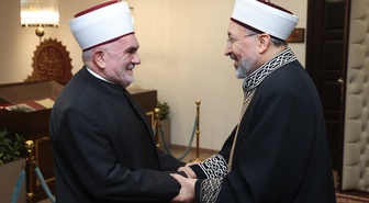 Diyanet Başkanı Arpaguş, Sırbistan İslam Birliği Meşihatı Başkanı Dudiç ile görüştü