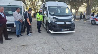 Edirne İpsala'da öğrenci servisleri denetlendi, denetimler yıl boyu sürecek
